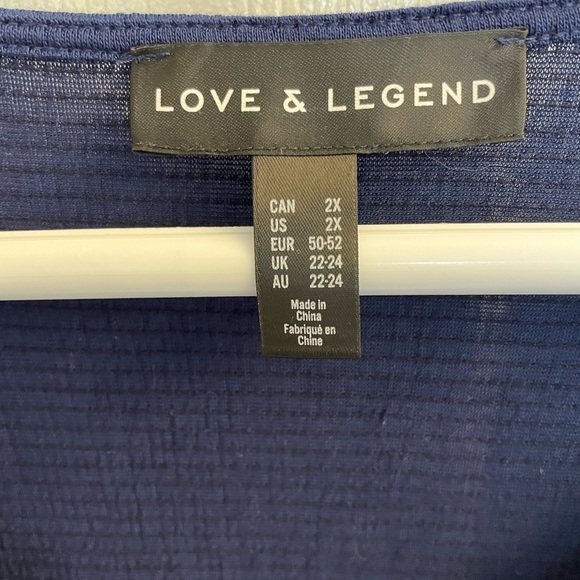 Plus Size Navy Blue Top - Picture 9 of 10